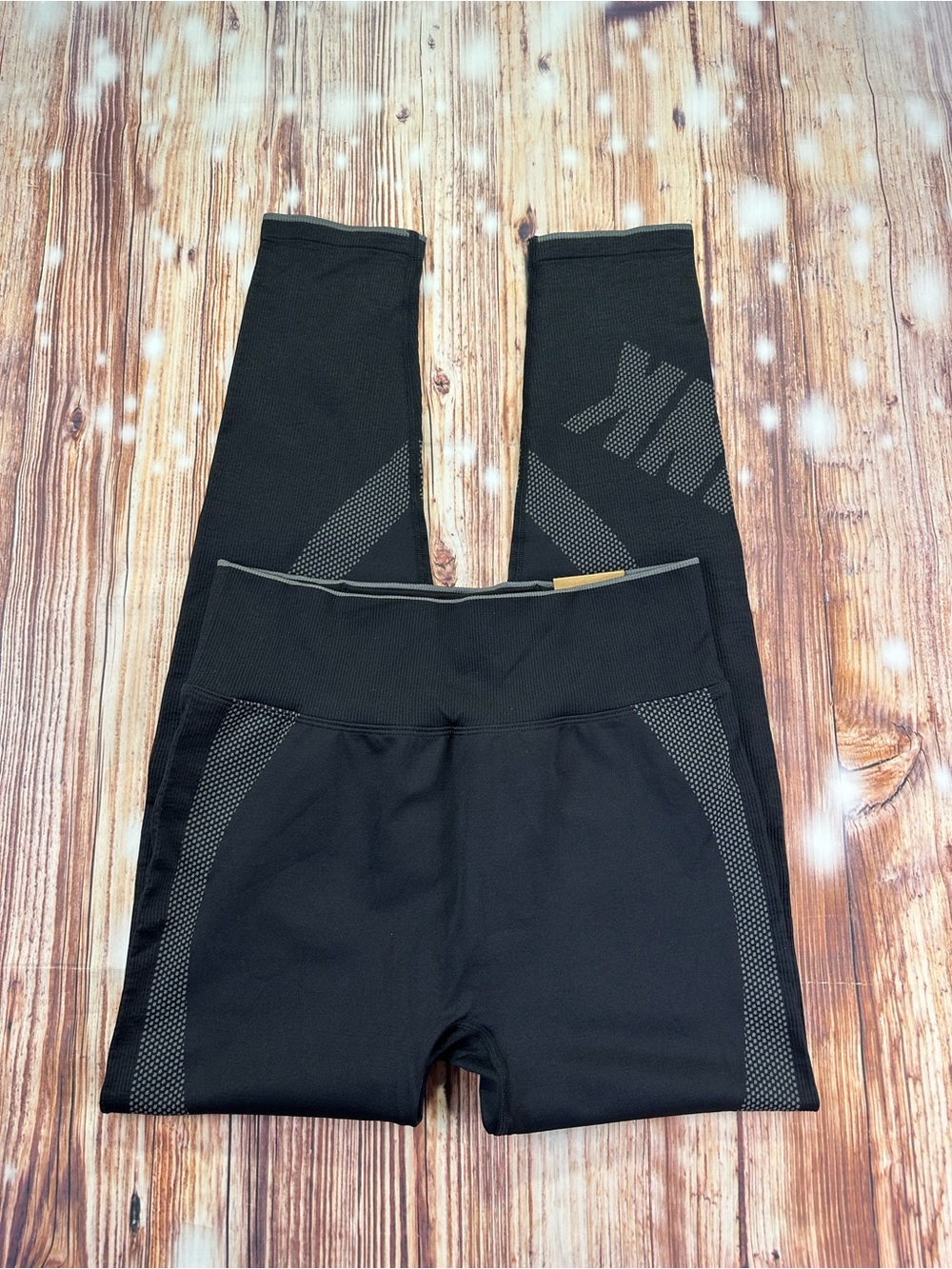 PINK Victoria's Secret High Waist Full Length Tight  Seamless  Black Sz  Large